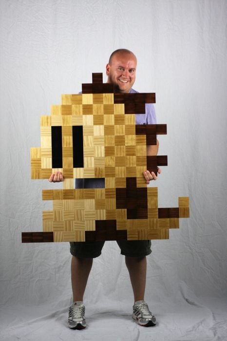 8-Bit wood art by Jeff Swenty