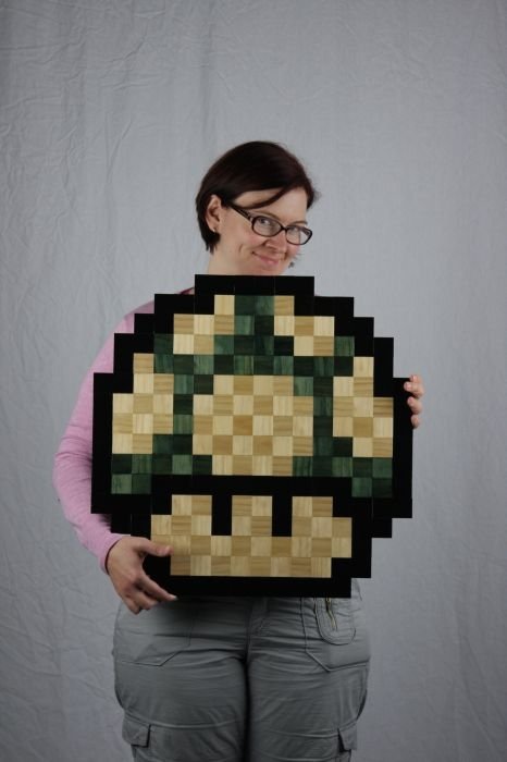 8-Bit wood art by Jeff Swenty