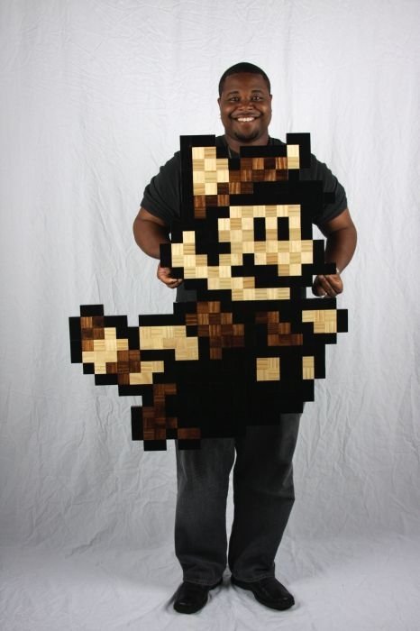 8-Bit wood art by Jeff Swenty