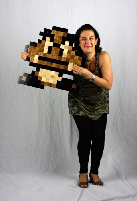 8-Bit wood art by Jeff Swenty