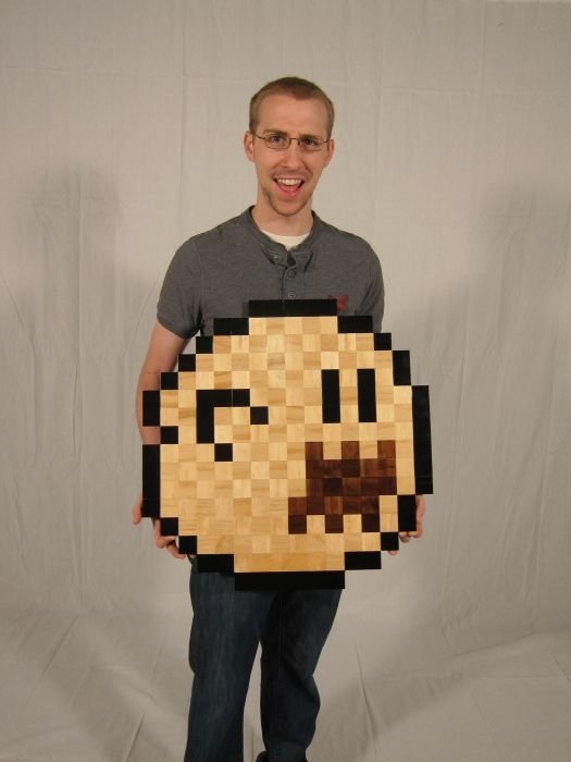 8-Bit wood art by Jeff Swenty