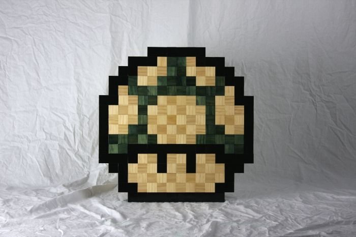 8-Bit wood art by Jeff Swenty