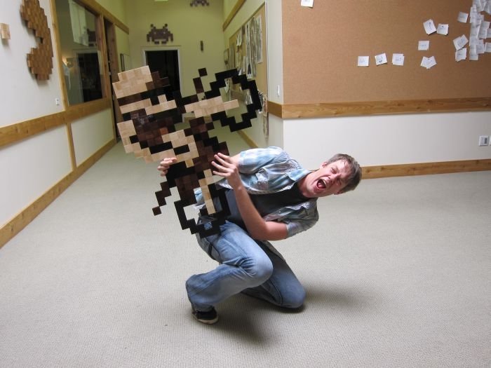 8-Bit wood art by Jeff Swenty