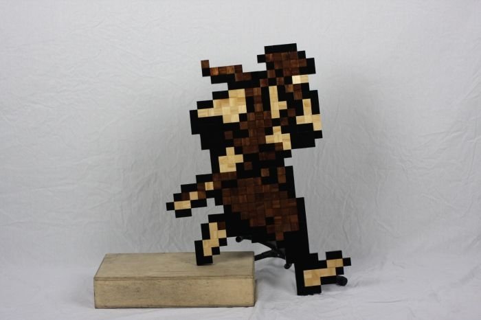 8-Bit wood art by Jeff Swenty