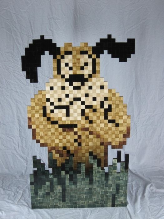 8-Bit wood art by Jeff Swenty