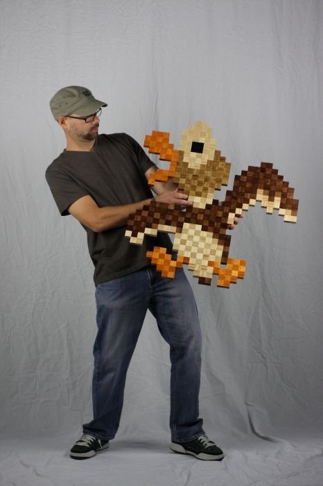 8-Bit wood art by Jeff Swenty