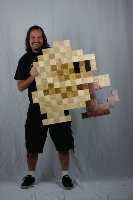 8-Bit wood art by Jeff Swenty