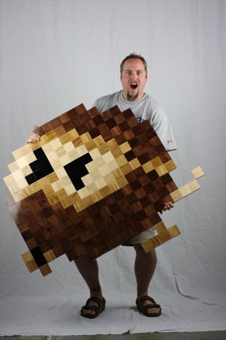 8-Bit wood art by Jeff Swenty