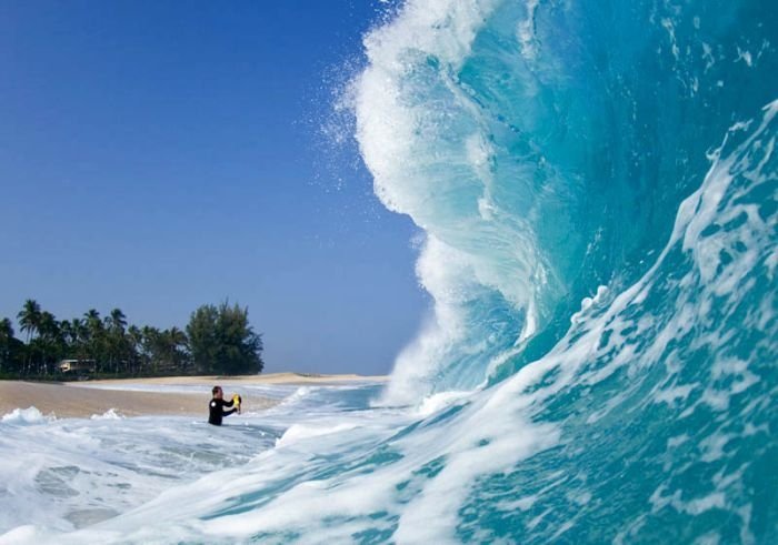 Shore break art by Clark Little