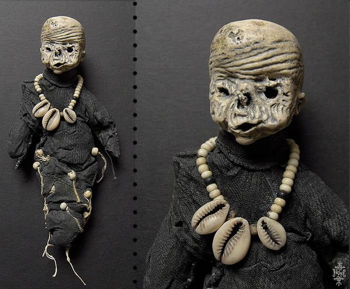 Creepy mummy dolls by Shain Erin