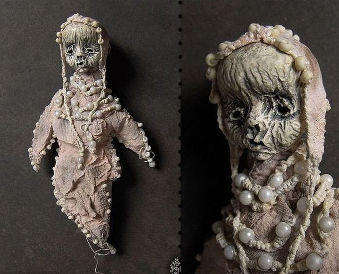 Creepy mummy dolls by Shain Erin