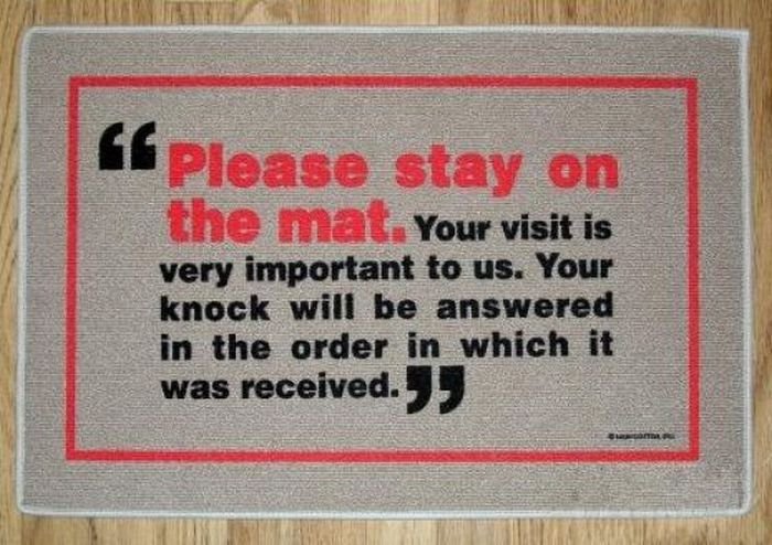 house entrance doormat