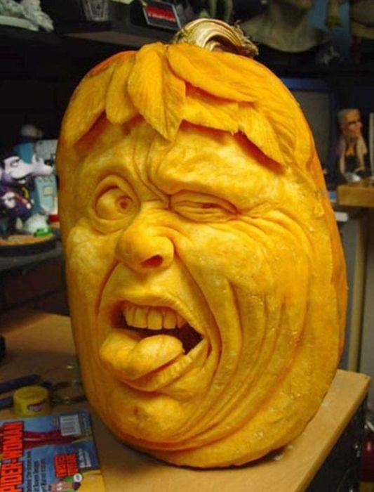 Pumpkin carving by Ray Villafane