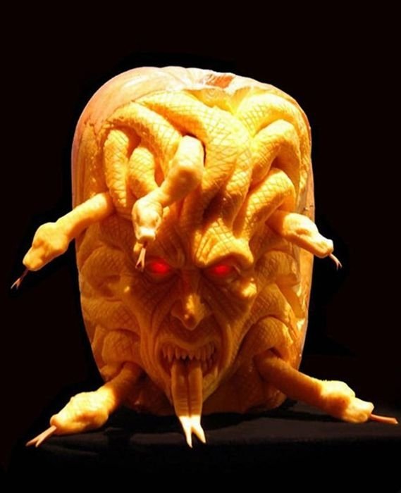 Pumpkin carving by Ray Villafane