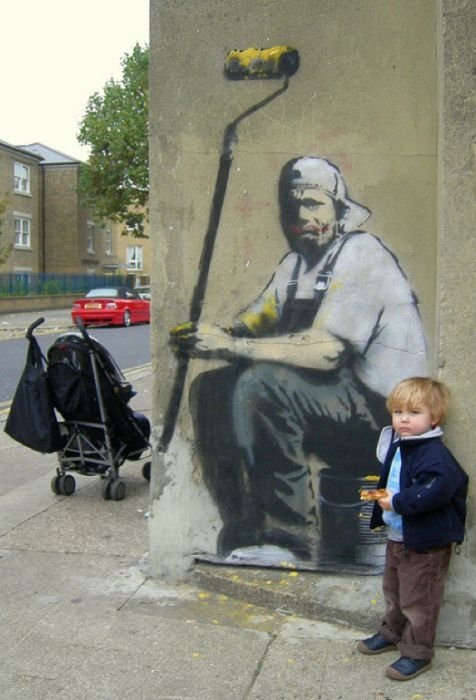 Graffiti drawings by Banksy