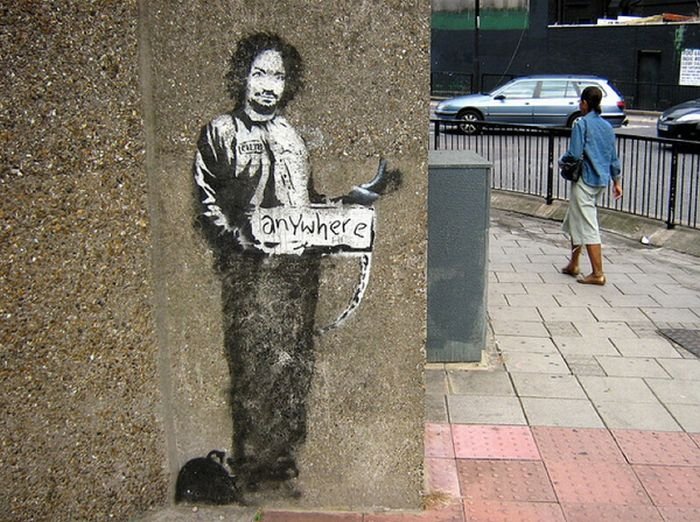 Graffiti drawings by Banksy