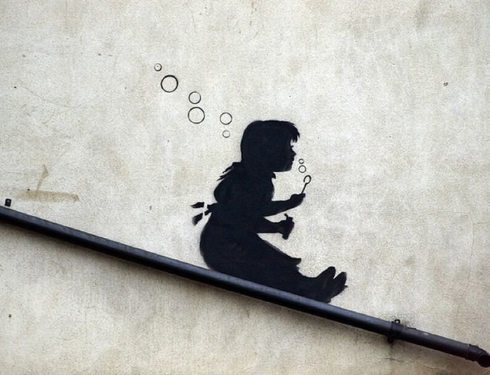 Graffiti drawings by Banksy