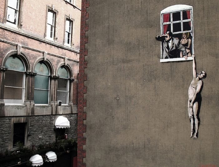 Graffiti drawings by Banksy