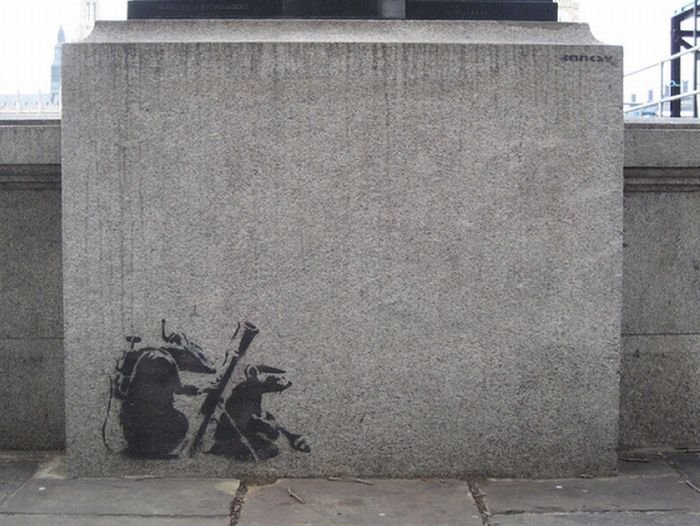 Graffiti drawings by Banksy