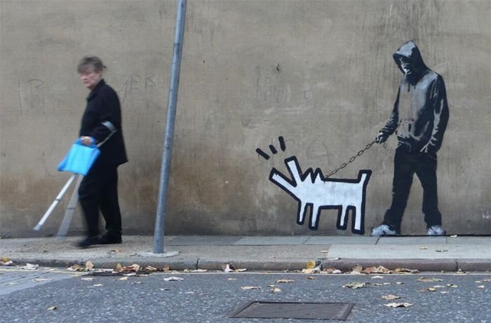 Graffiti drawings by Banksy