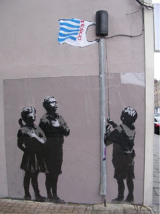 Graffiti drawings by Banksy