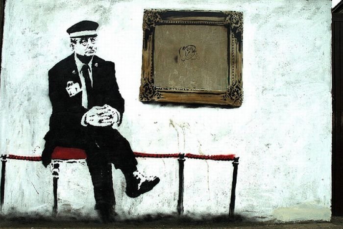 Graffiti drawings by Banksy
