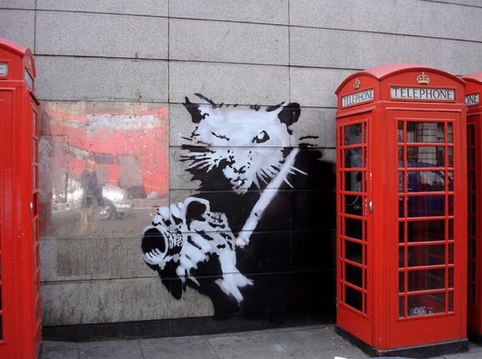 Graffiti drawings by Banksy