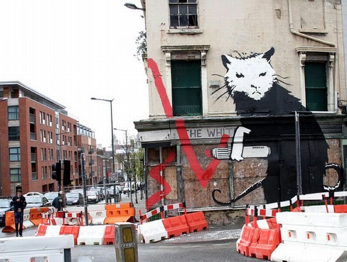 Graffiti drawings by Banksy