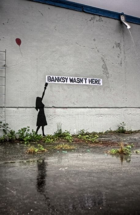 Graffiti drawings by Banksy