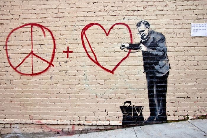 Graffiti drawings by Banksy