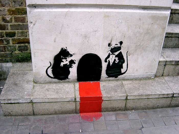 Graffiti drawings by Banksy