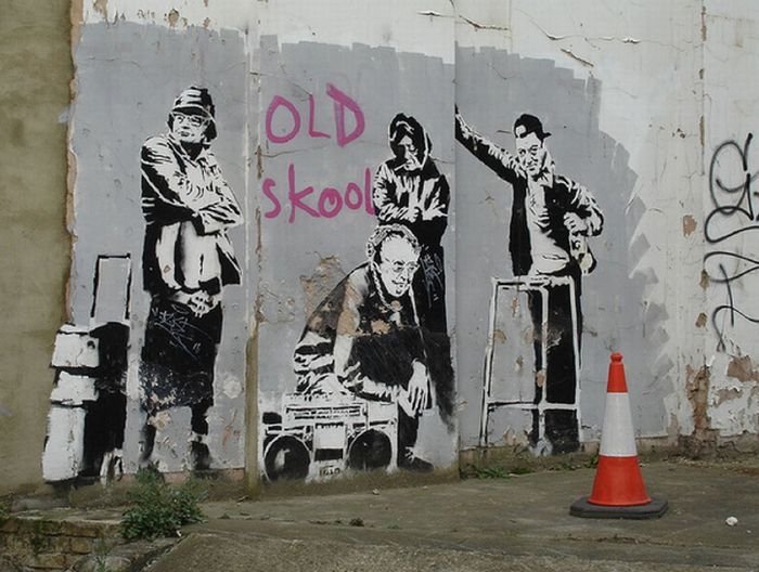 Graffiti drawings by Banksy