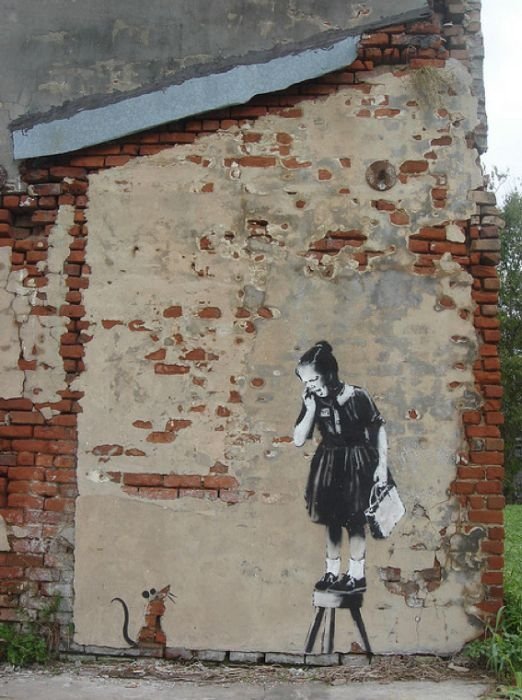 Graffiti drawings by Banksy