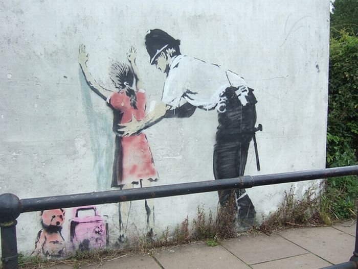 Graffiti drawings by Banksy