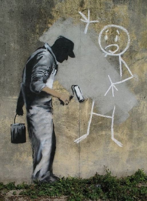 Graffiti drawings by Banksy