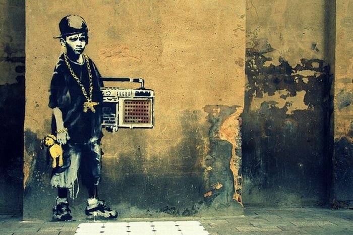 Graffiti drawings by Banksy