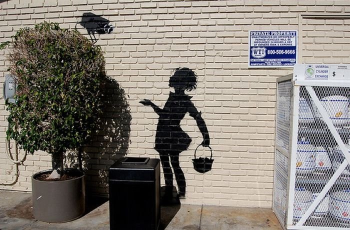 Graffiti drawings by Banksy