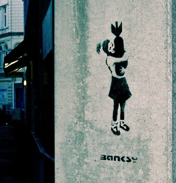 Graffiti drawings by Banksy