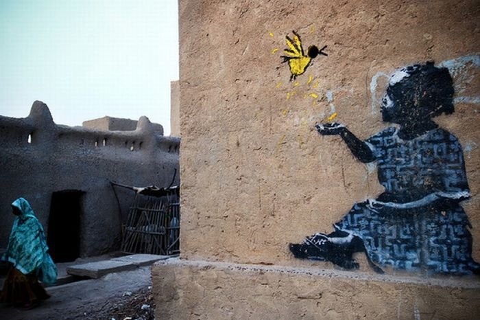 Graffiti drawings by Banksy