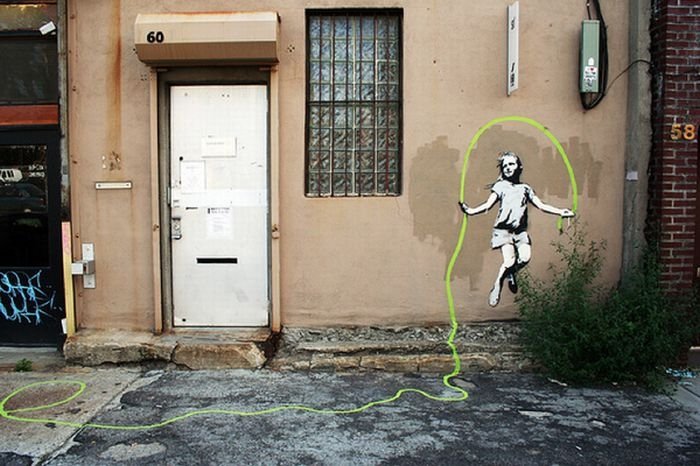 Graffiti drawings by Banksy