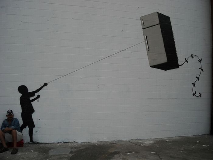 Graffiti drawings by Banksy