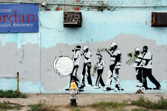 Graffiti drawings by Banksy