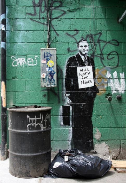 Graffiti drawings by Banksy
