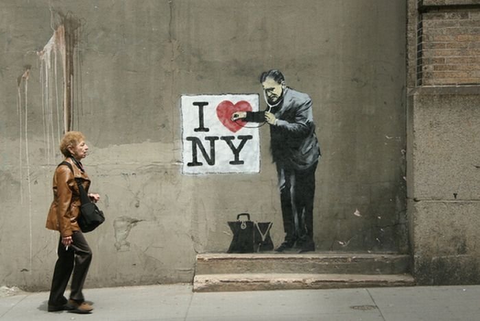 Graffiti drawings by Banksy