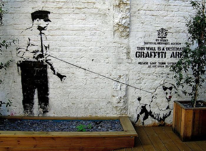 Graffiti drawings by Banksy