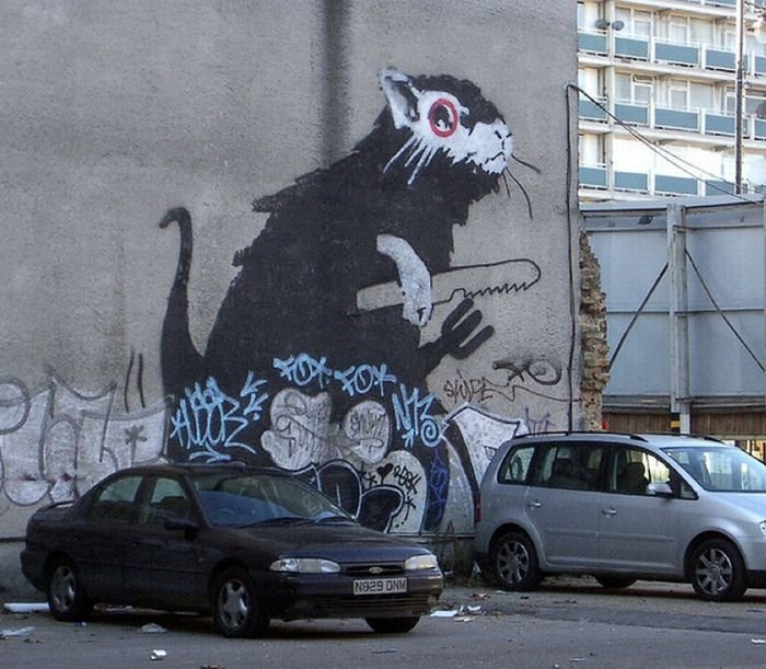 Graffiti drawings by Banksy