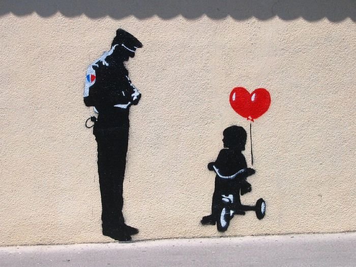 Graffiti drawings by Banksy