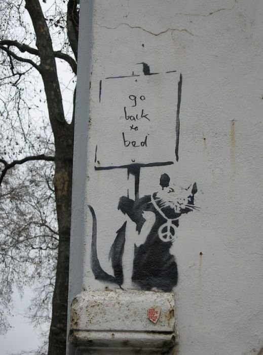 Graffiti drawings by Banksy