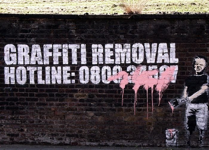 Graffiti drawings by Banksy