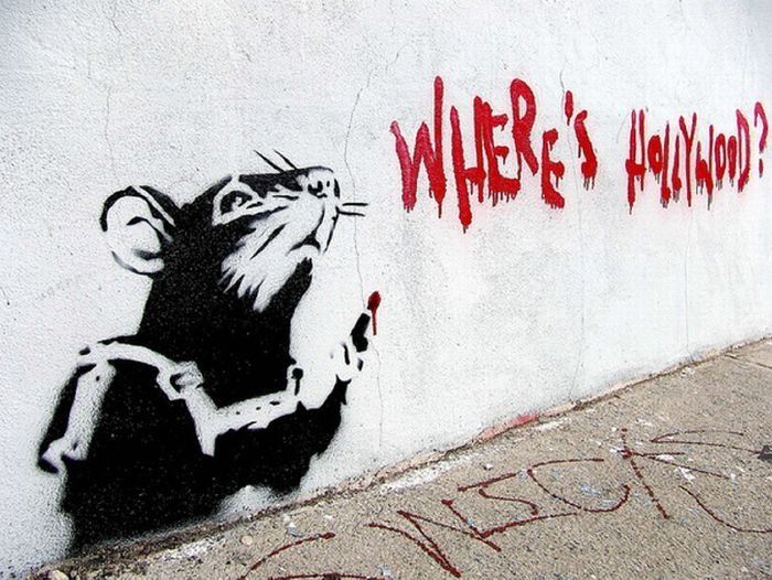 Graffiti drawings by Banksy